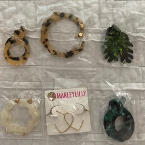 New Set of 6 Earrings